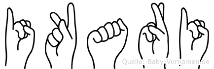 Ikari im Fingeralphabet der Deutschen Gebärdensprache