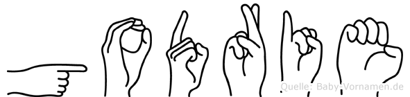 Godrie im Fingeralphabet der Deutschen Gebärdensprache