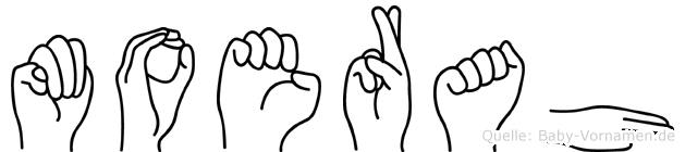 Moerah im Fingeralphabet der Deutschen Gebärdensprache