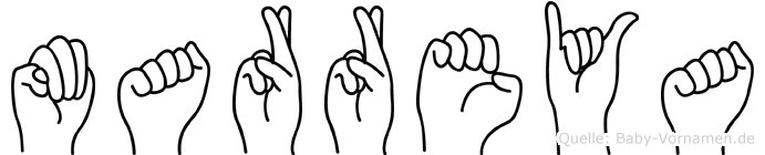 Marreya im Fingeralphabet der Deutschen Gebärdensprache