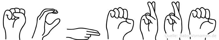 Scherre im Fingeralphabet der Deutschen Gebärdensprache