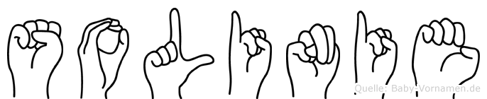 Solinie im Fingeralphabet der Deutschen Gebärdensprache