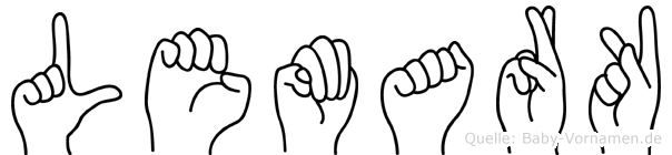 Lemark im Fingeralphabet der Deutschen Gebärdensprache