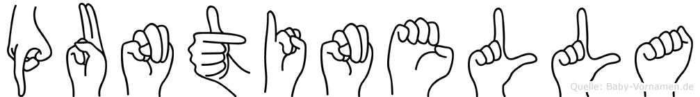 Puntinella im Fingeralphabet der Deutschen Gebärdensprache