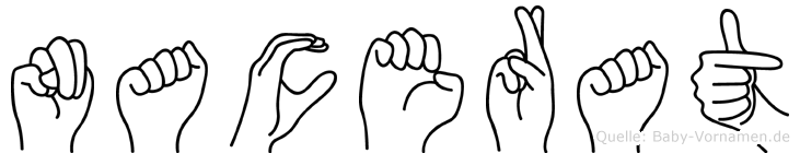 Nacerat im Fingeralphabet der Deutschen Gebärdensprache
