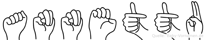 Annettu im Fingeralphabet der Deutschen Gebärdensprache