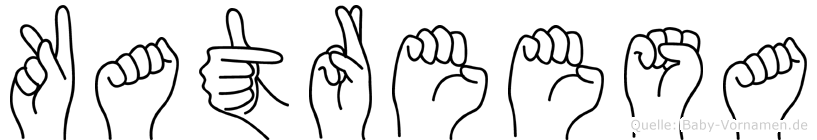 Katreesa im Fingeralphabet der Deutschen Gebärdensprache