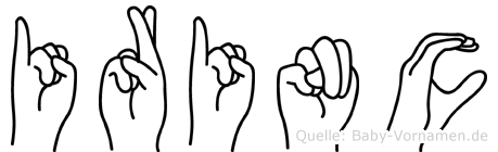 Irinc im Fingeralphabet der Deutschen Gebärdensprache