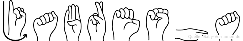 Jabresha im Fingeralphabet der Deutschen Gebärdensprache