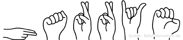 Harrye im Fingeralphabet der Deutschen Gebärdensprache