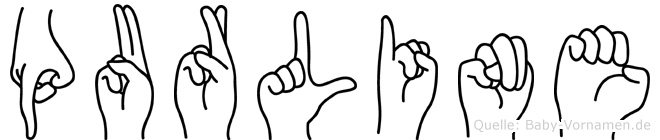 Purline im Fingeralphabet der Deutschen Gebärdensprache