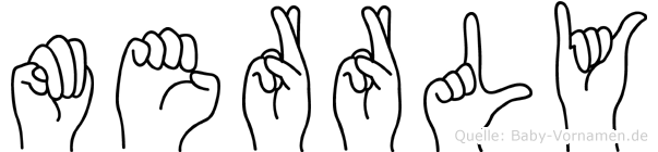 Merrly im Fingeralphabet der Deutschen Gebärdensprache