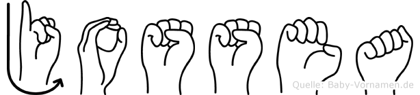 Jossea im Fingeralphabet der Deutschen Gebärdensprache