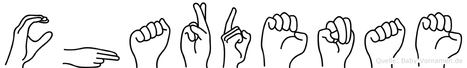 Chardenae im Fingeralphabet der Deutschen Gebärdensprache