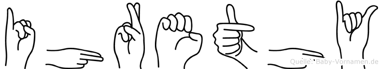 Ihrethy im Fingeralphabet der Deutschen Gebärdensprache