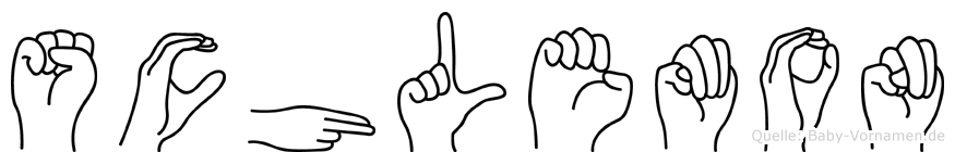 Schlemon im Fingeralphabet der Deutschen Gebärdensprache