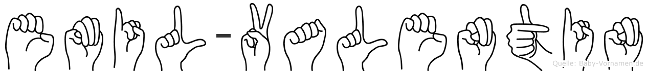 Emil-Valentin im Fingeralphabet der Deutschen Gebärdensprache