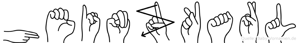 Heinzkarl im Fingeralphabet der Deutschen Gebärdensprache