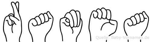 Ramea im Fingeralphabet der Deutschen Gebärdensprache