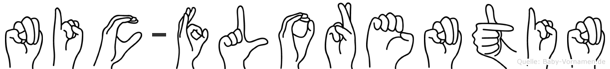 Nic-Florentin im Fingeralphabet der Deutschen Gebärdensprache