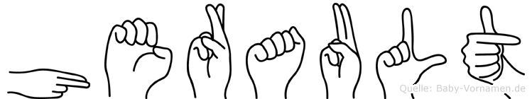 Herault im Fingeralphabet der Deutschen Gebärdensprache