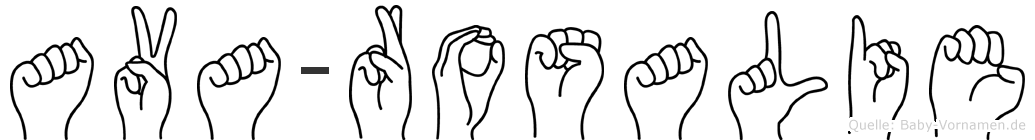 Ava-Rosalie im Fingeralphabet der Deutschen Gebärdensprache