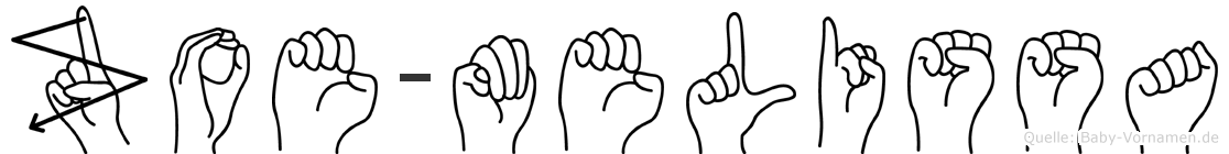Zoe-Melissa im Fingeralphabet der Deutschen Gebärdensprache