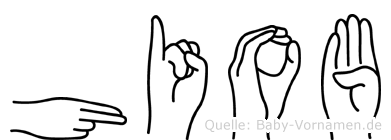 Hiob im Fingeralphabet der Deutschen Gebärdensprache