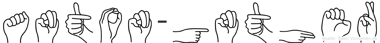 Anton-Günther im Fingeralphabet der Deutschen Gebärdensprache