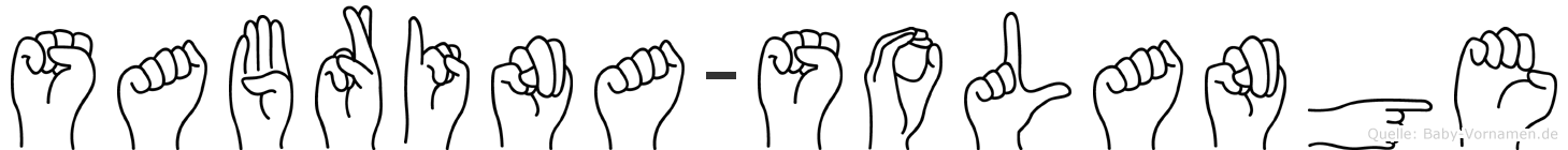 Sabrina-Solange im Fingeralphabet der Deutschen Gebärdensprache