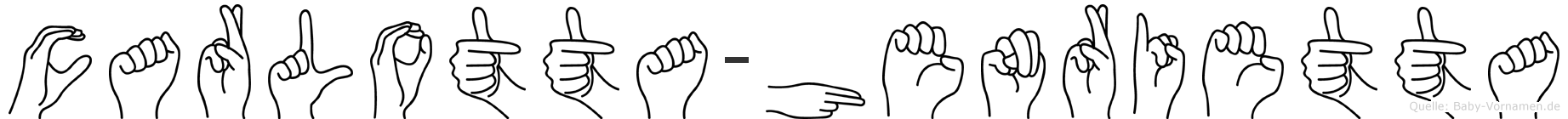 Carlotta-Henrietta im Fingeralphabet der Deutschen Gebärdensprache