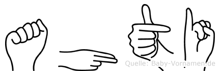 Ahti im Fingeralphabet der Deutschen Gebärdensprache