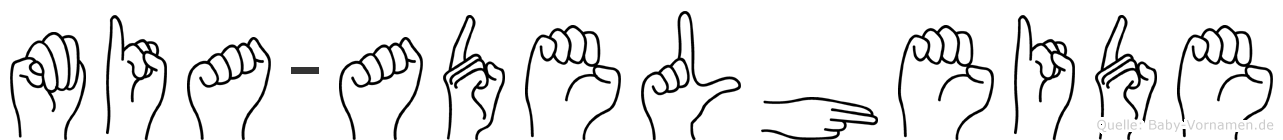Mia-Adelheide im Fingeralphabet der Deutschen Gebärdensprache