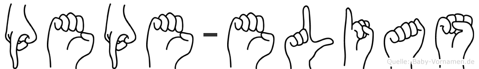 Pepe-Elias im Fingeralphabet der Deutschen Gebärdensprache