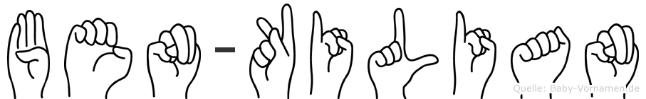 Ben-Kilian im Fingeralphabet der Deutschen Gebärdensprache