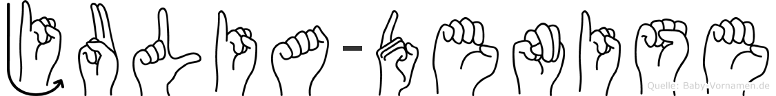 Julia-Denise im Fingeralphabet der Deutschen Gebärdensprache