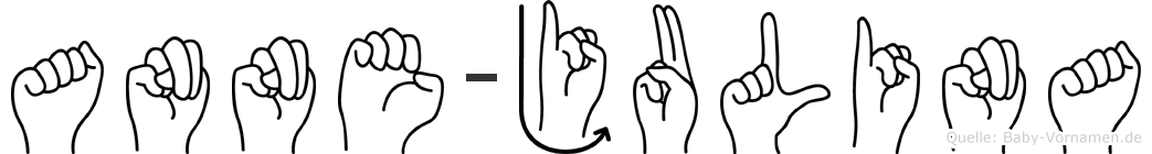 Anne-Julina im Fingeralphabet der Deutschen Gebärdensprache