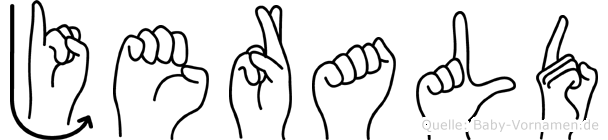 Jerald im Fingeralphabet der Deutschen Gebärdensprache