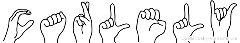 Carlely im Fingeralphabet der Deutschen Gebärdensprache