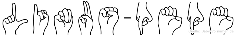 Linus-Pepe im Fingeralphabet der Deutschen Gebärdensprache