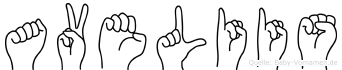 Aveliis im Fingeralphabet der Deutschen Gebärdensprache