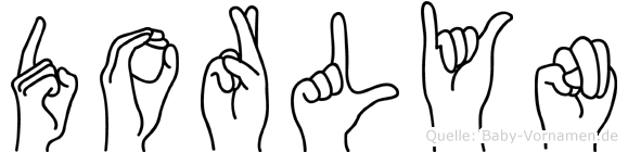 Dorlyn im Fingeralphabet der Deutschen Gebärdensprache