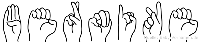 Bernike im Fingeralphabet der Deutschen Gebärdensprache