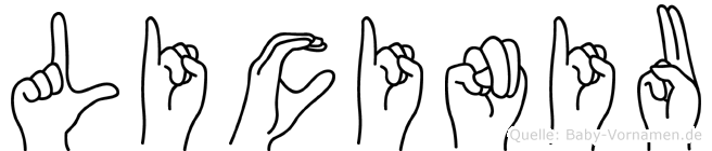 Liciniu im Fingeralphabet der Deutschen Gebärdensprache