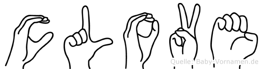 Clove im Fingeralphabet der Deutschen Gebärdensprache