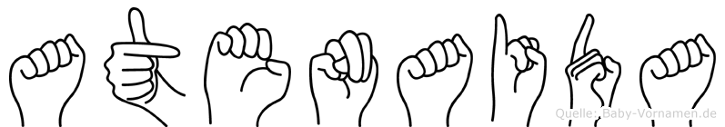 Atenaida im Fingeralphabet der Deutschen Gebärdensprache