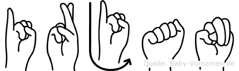 Irjan im Fingeralphabet der Deutschen Gebärdensprache