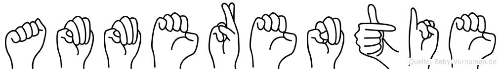 Ammerentie im Fingeralphabet der Deutschen Gebärdensprache