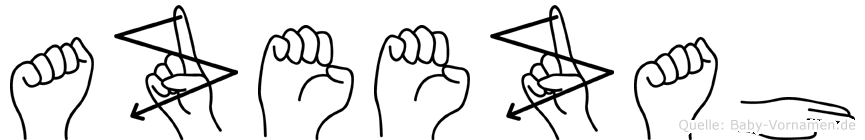 Azeezah im Fingeralphabet der Deutschen Gebärdensprache