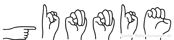 Ginnie im Fingeralphabet der Deutschen Gebärdensprache